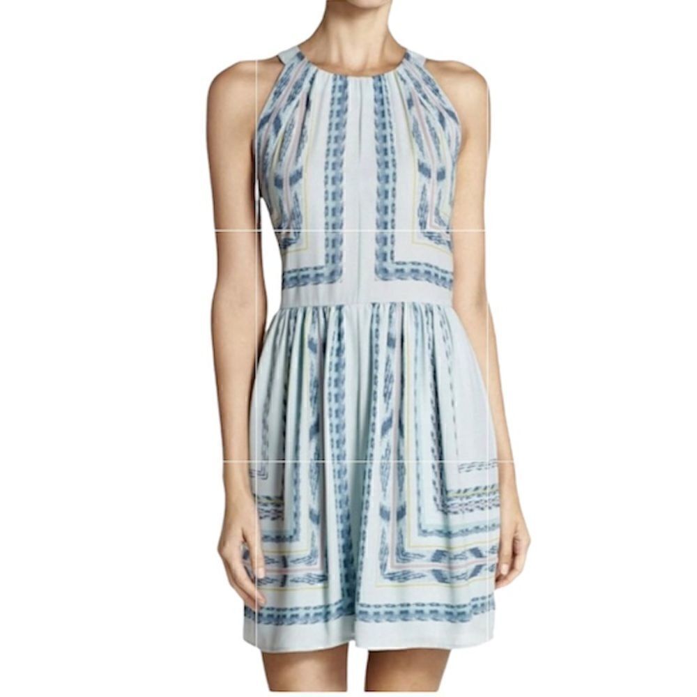 BCBGMAXAZRIA Halter Cambria Tapestry Cocktail Dress